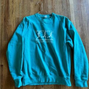 Sporty & Rich Green Cotton Sweatshirt